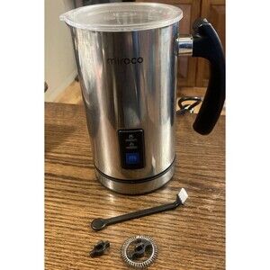 Miroco MI-MF001 Milk Frother Electric Milk Steamer - Silver EUC